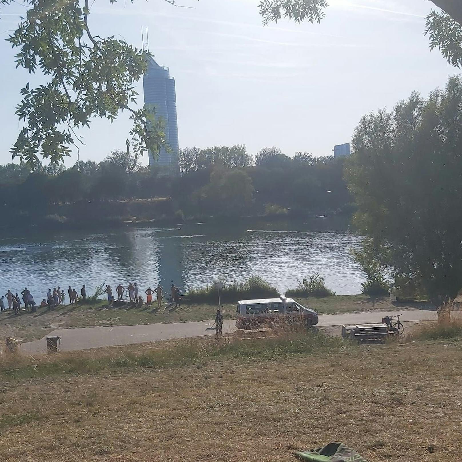 Rettungs-Einsatz an der Neuen Donau