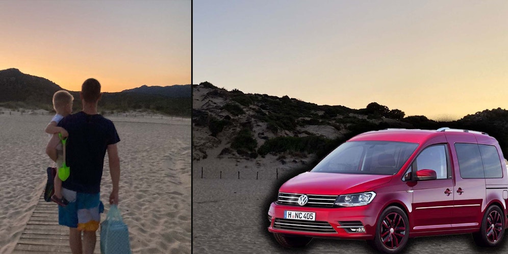 Familie sitzt im Urlaub auf Sardinien fest. Das Leihauto, ein VW-Caddy, wollte einfach nicht mehr starten.