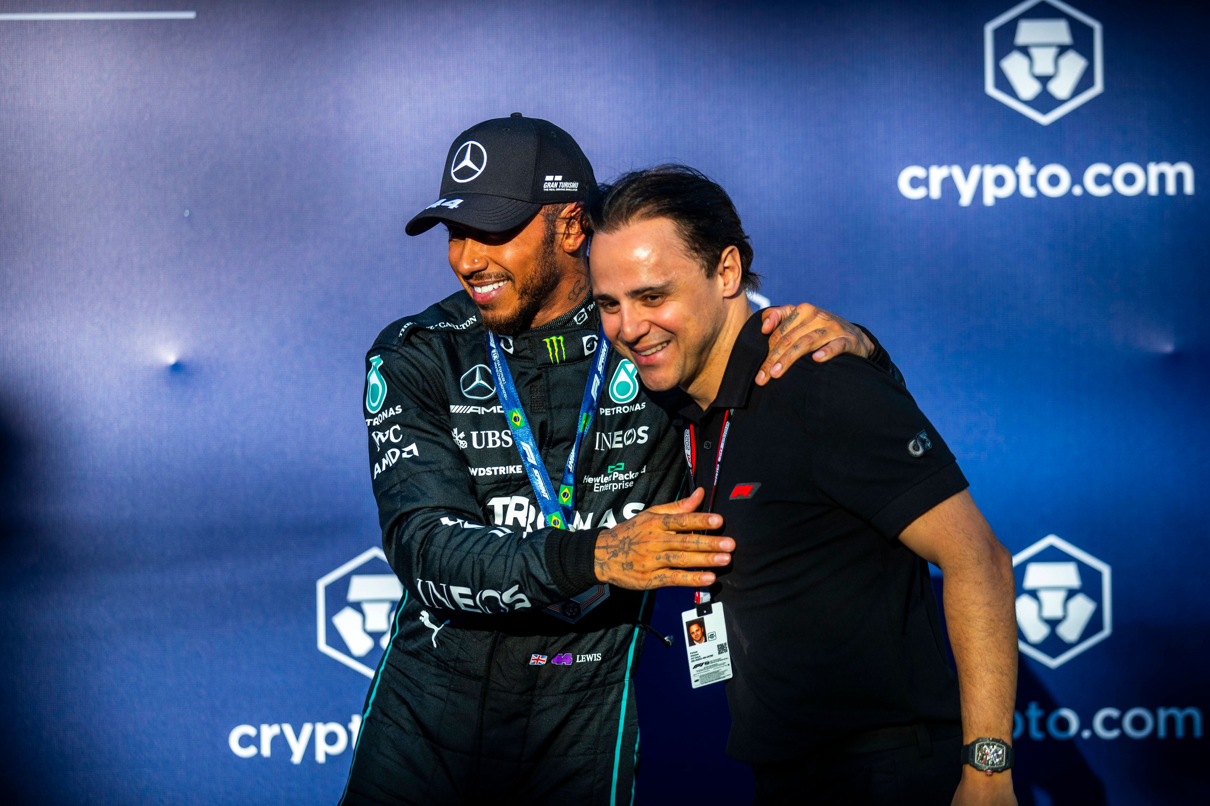 Hamilton (l.) und Massa verstehen sich trotz der 