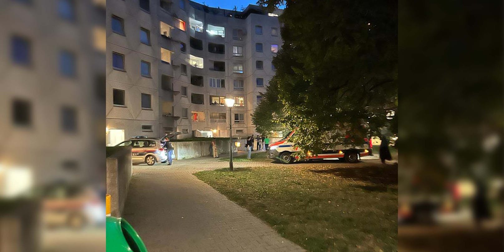 Polizei- und Rettungskräfte eilten in den 23. Wiener Gemeindebezirk.