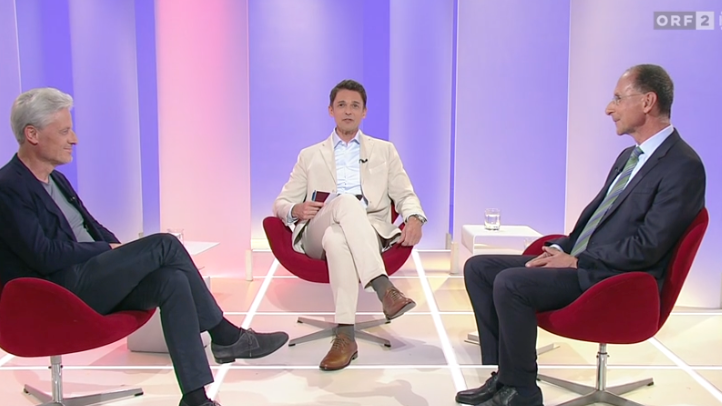 Florian Scheuba und Peter Filzmaier im ORF-Kulturmontag