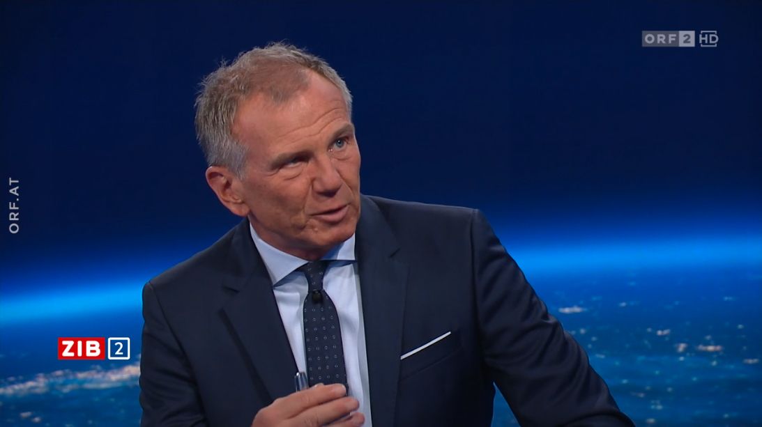 Armin Wolf während der ZIB2 am 13. September 2023.