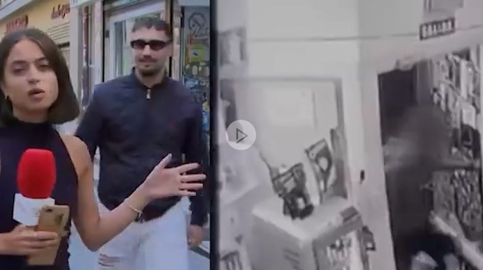 Vor laufender Kamera wird Isa Balado von einem Mann sexuell belästigt. Die Polizei konnte den Täter glücklicherweise wenig später festnehmen.