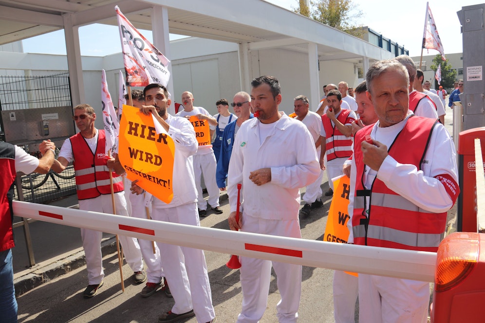 Ardo-Streikende am Mittwochnachmittag