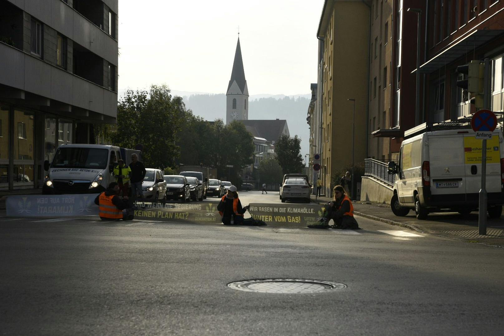 Auch Klima-Mastermind Martha Krumpeck protestierte vor Ort.