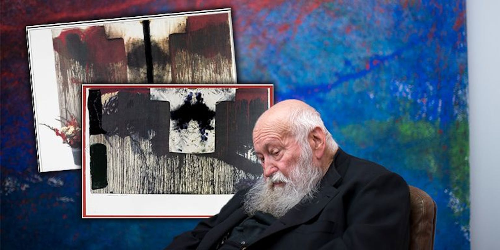 Wertvolle Gemälde von Hermann Nitsch wurden gestohlen.