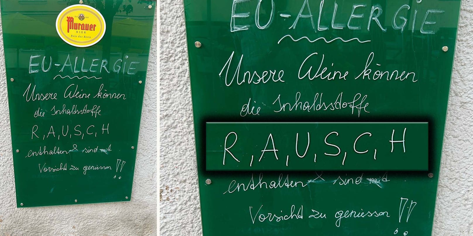 Wiener Wirtshaus warnt Gäste am Eingang vor "Rausch"