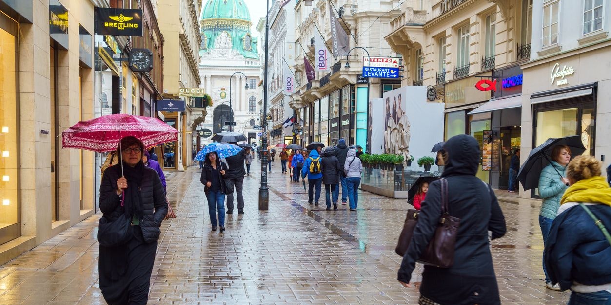 Der Regen in Wien lässt schon bald nach.