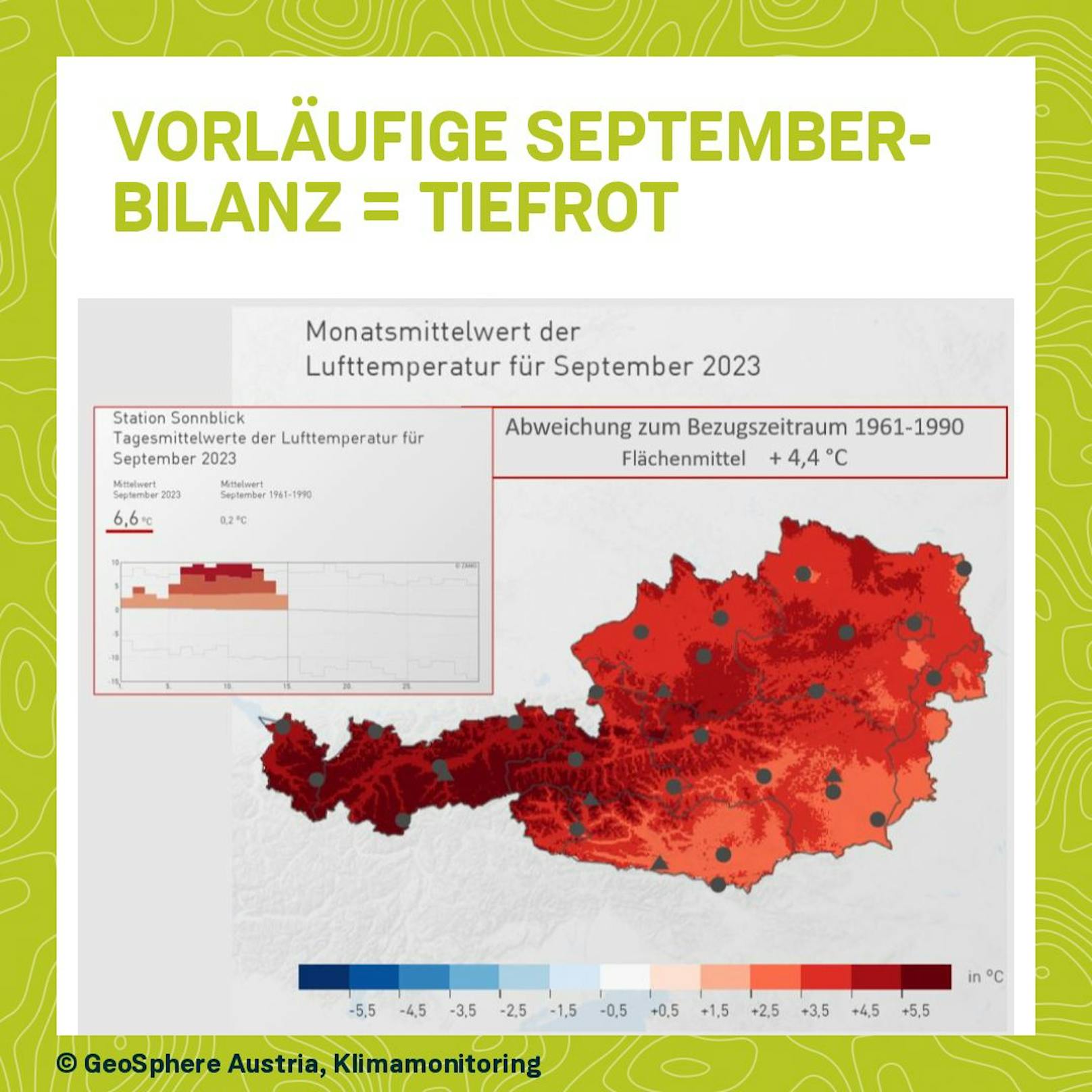 Die vorläufige Septemberbilanz der GeoSphere Austria.
