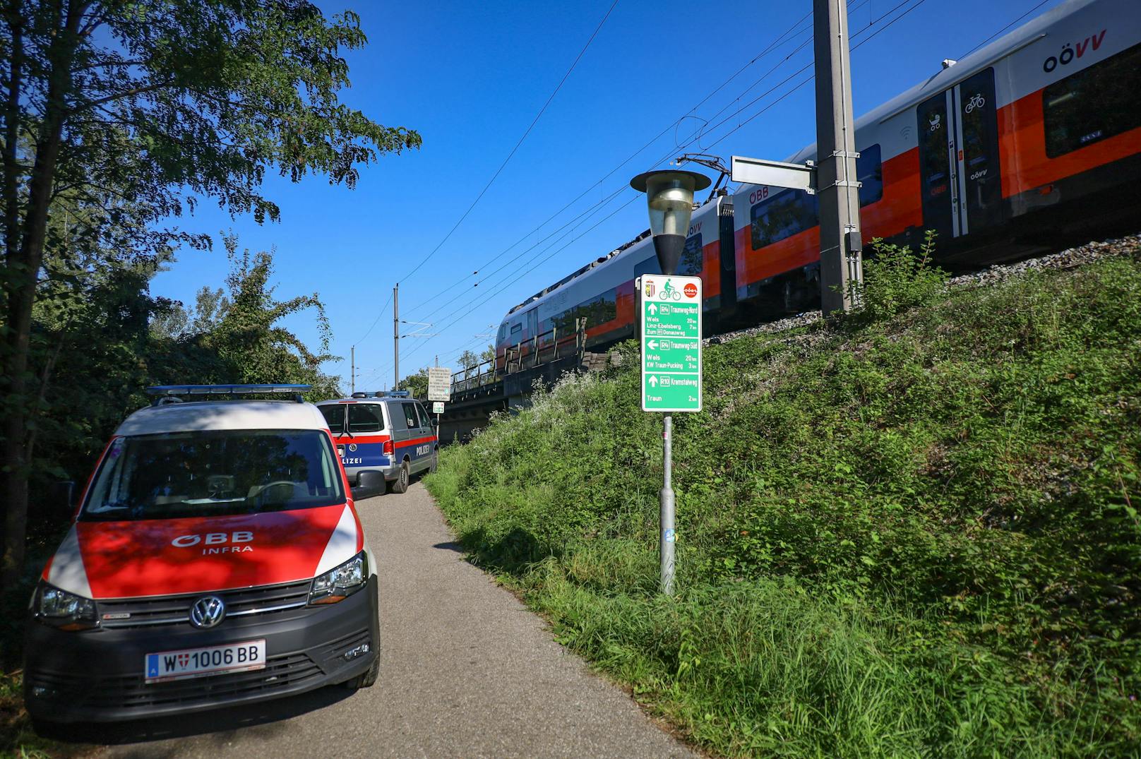 "Mutprobe" löst Großeinsatz auf Zug-Strecke in OÖ aus