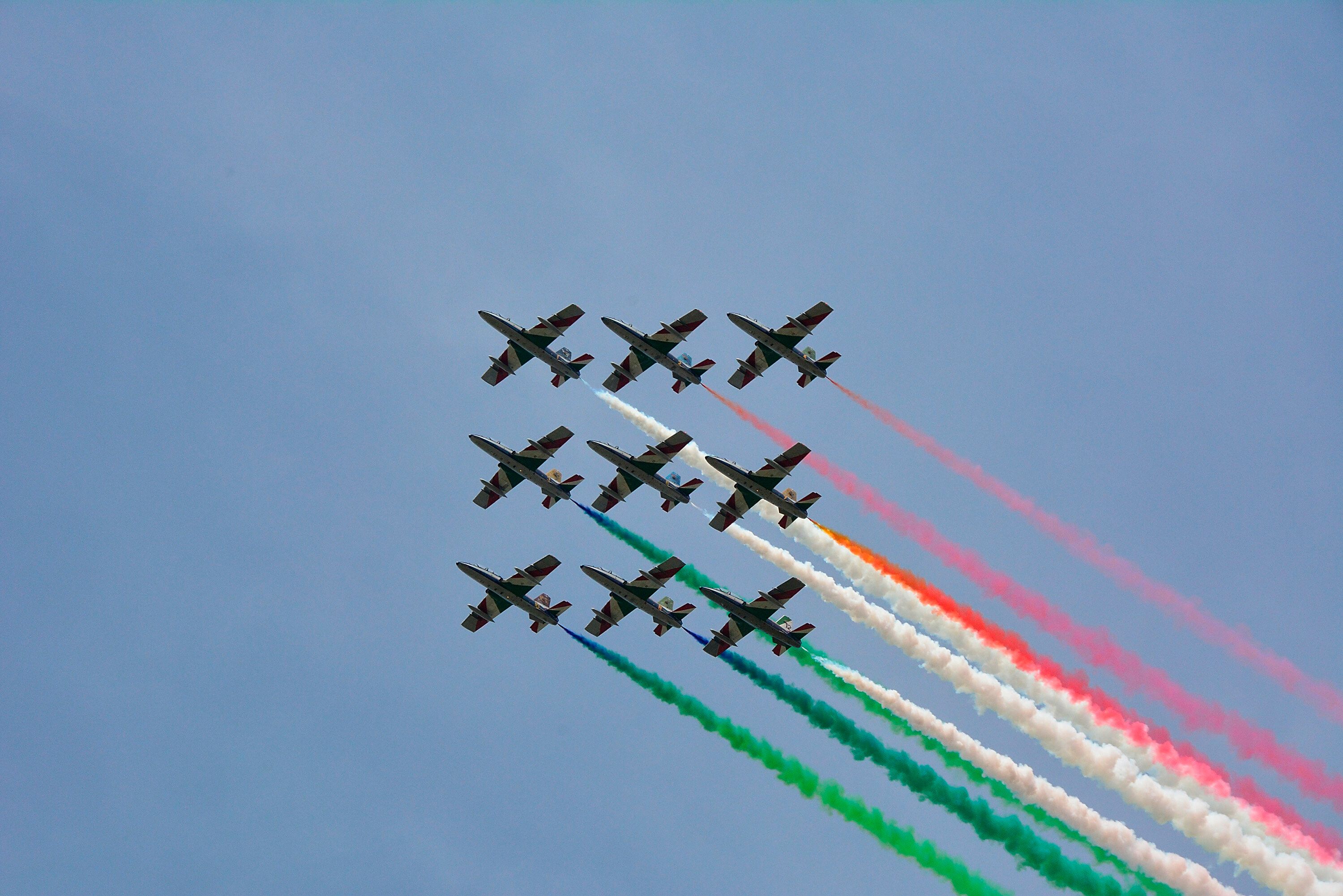 Die <strong>Frecce Tricolori</strong> ist die größte Kunstflugstaffel der Welt.