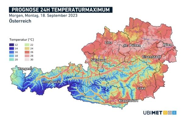 Prognose Temperaturmaximum
