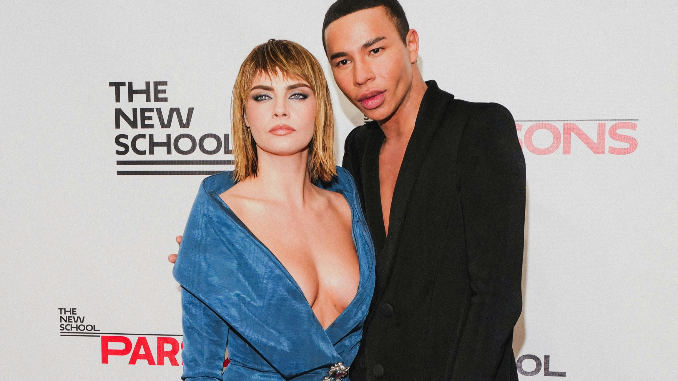 Download von www.picturedesk.com am 17.09.2023 (21:23).  ACT -- Cara Delevingne, Olivier Rousteing - Balmain Creative Director Olivier Rousteing Honored with the Parsons Table Award at the 74th Annual Parsons Benefit, Manhattan, United States, 24.05.2023. - 20230524_PD21680 - Rechteinfo: Rights Managed (RM)