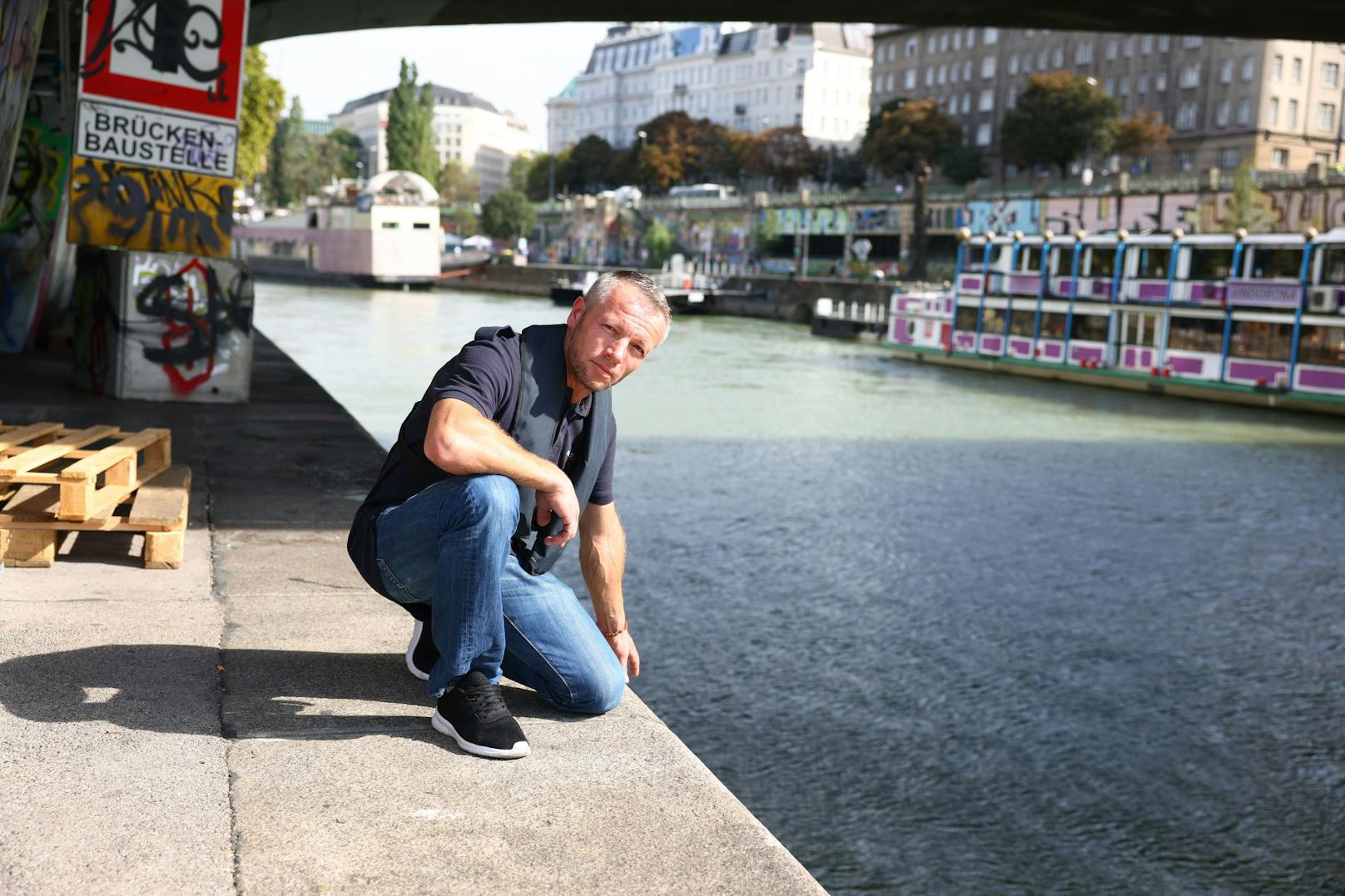 So rettete Bogdan Gestoßenen (57) aus dem Donaukanal