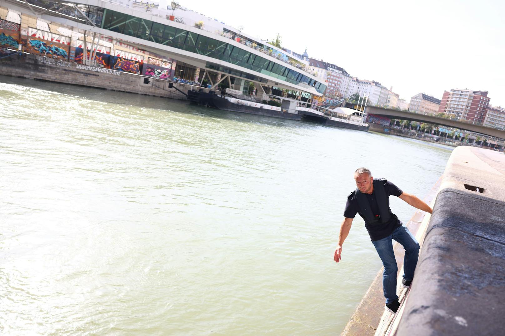 Am Wiener Donaukanal wurde Bogdan Cricã zum Lebensretter. Er fischte einen Wiener, der von einem Unbekannten ins Wasser gestoßen wurde, aus dem Kanal.