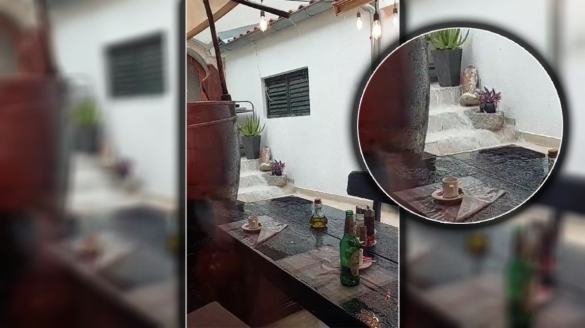 Flucht ins Lokal! Unwetter überrascht Kroatien-Urlauber﻿