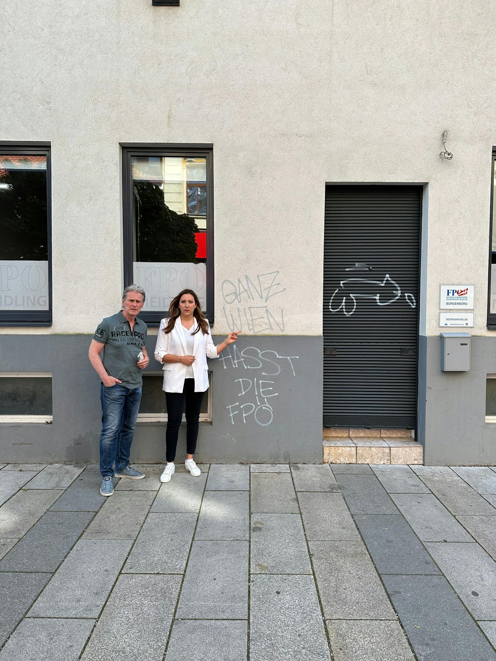 Penis, Hass-Botschaft – FPÖ-Büro in Meidling beschmiert