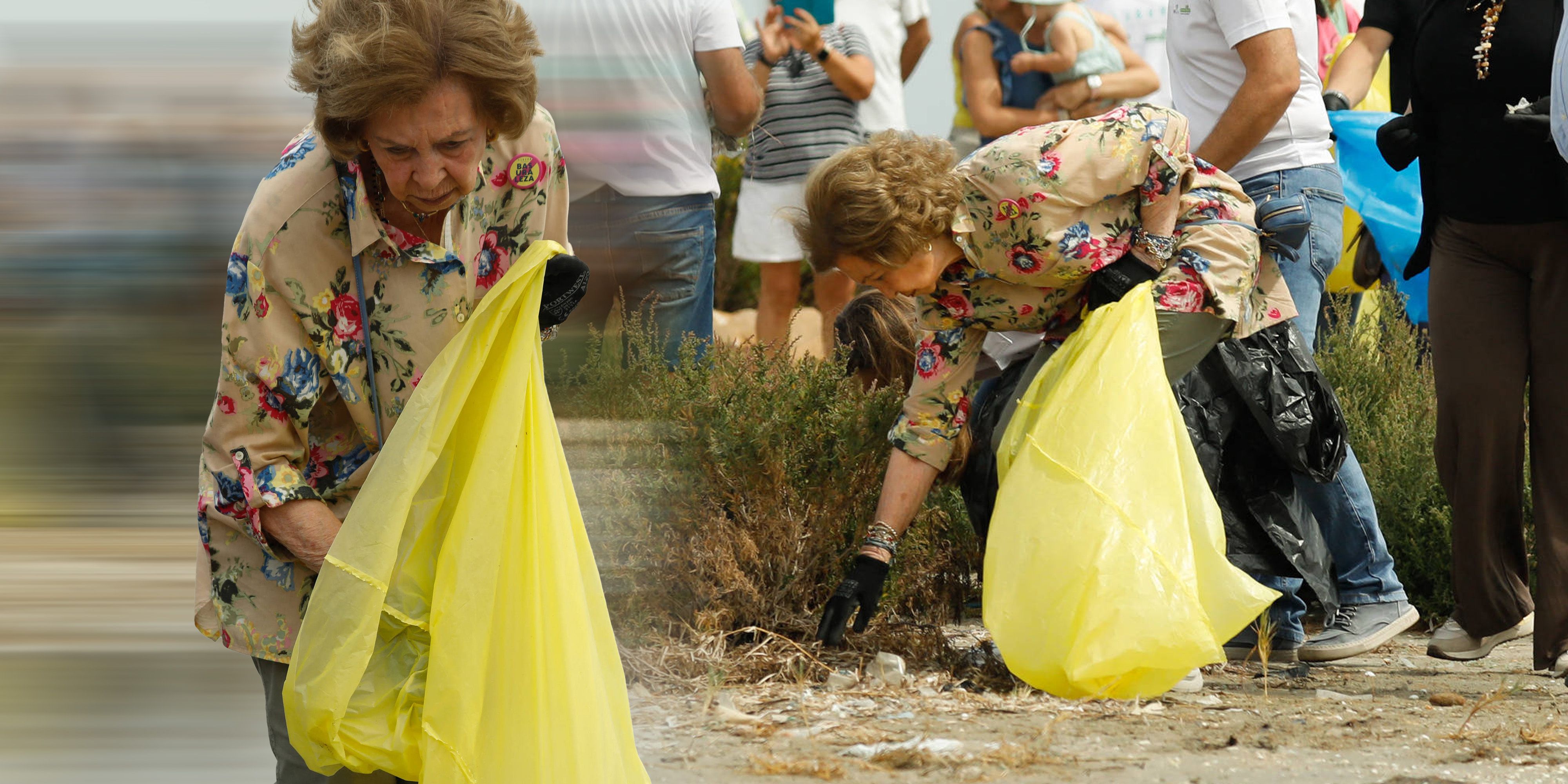 Altkönigin Sofia ist sich nicht zu Schade, selbst mit anzupacken.
