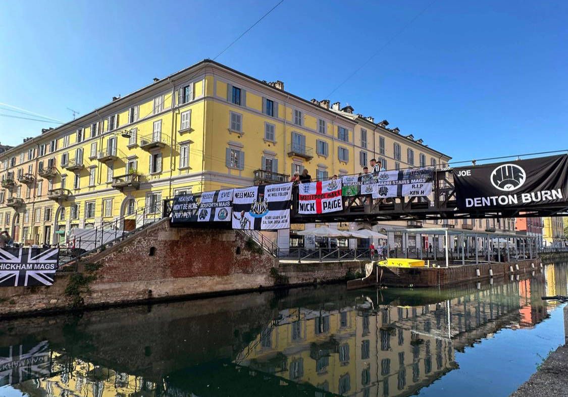 Newcastle-Fans haben Mailand eingenommen