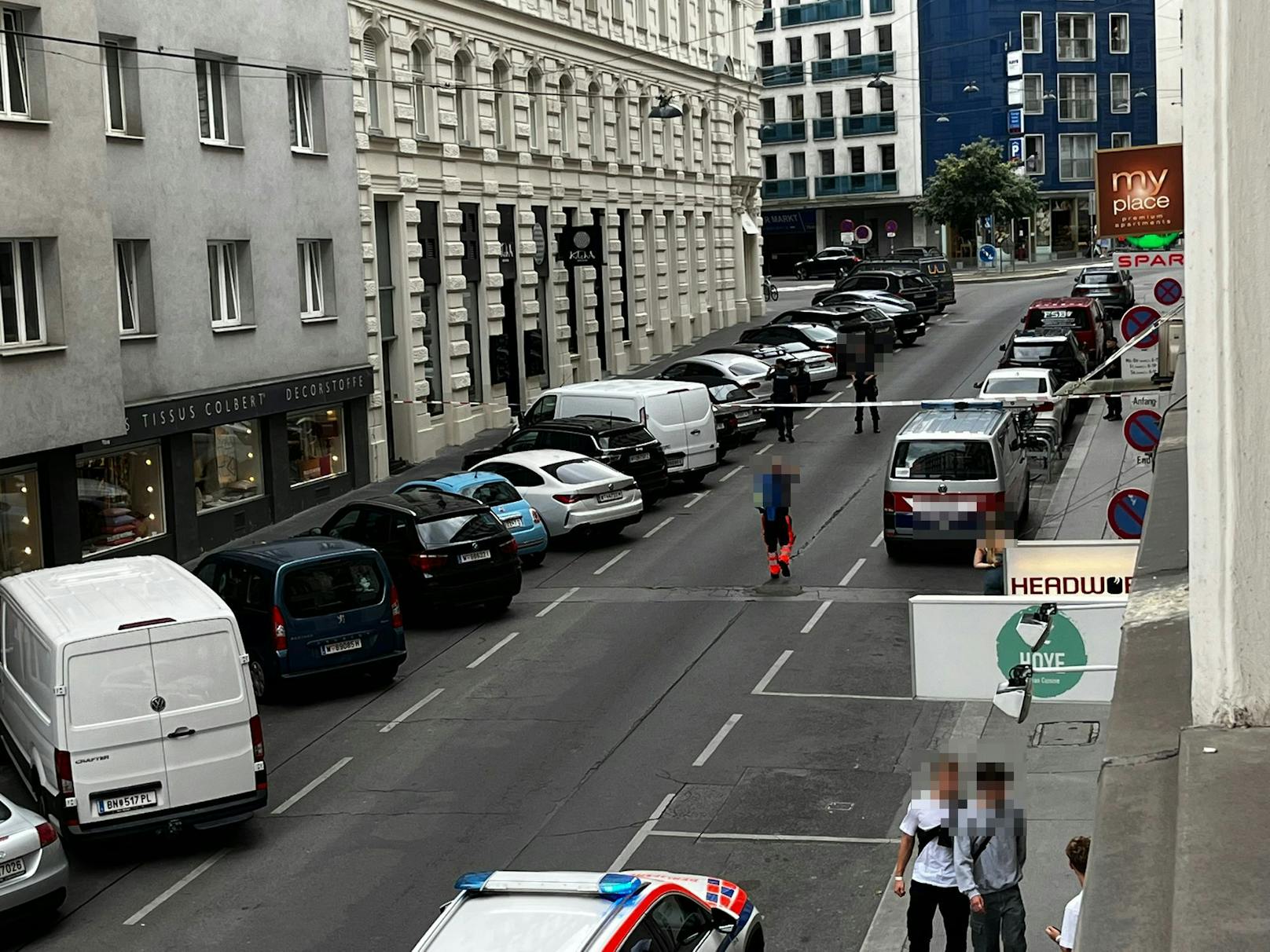 Gegen 13.00 Uhr wurde die Sterngasse abgesperrt.