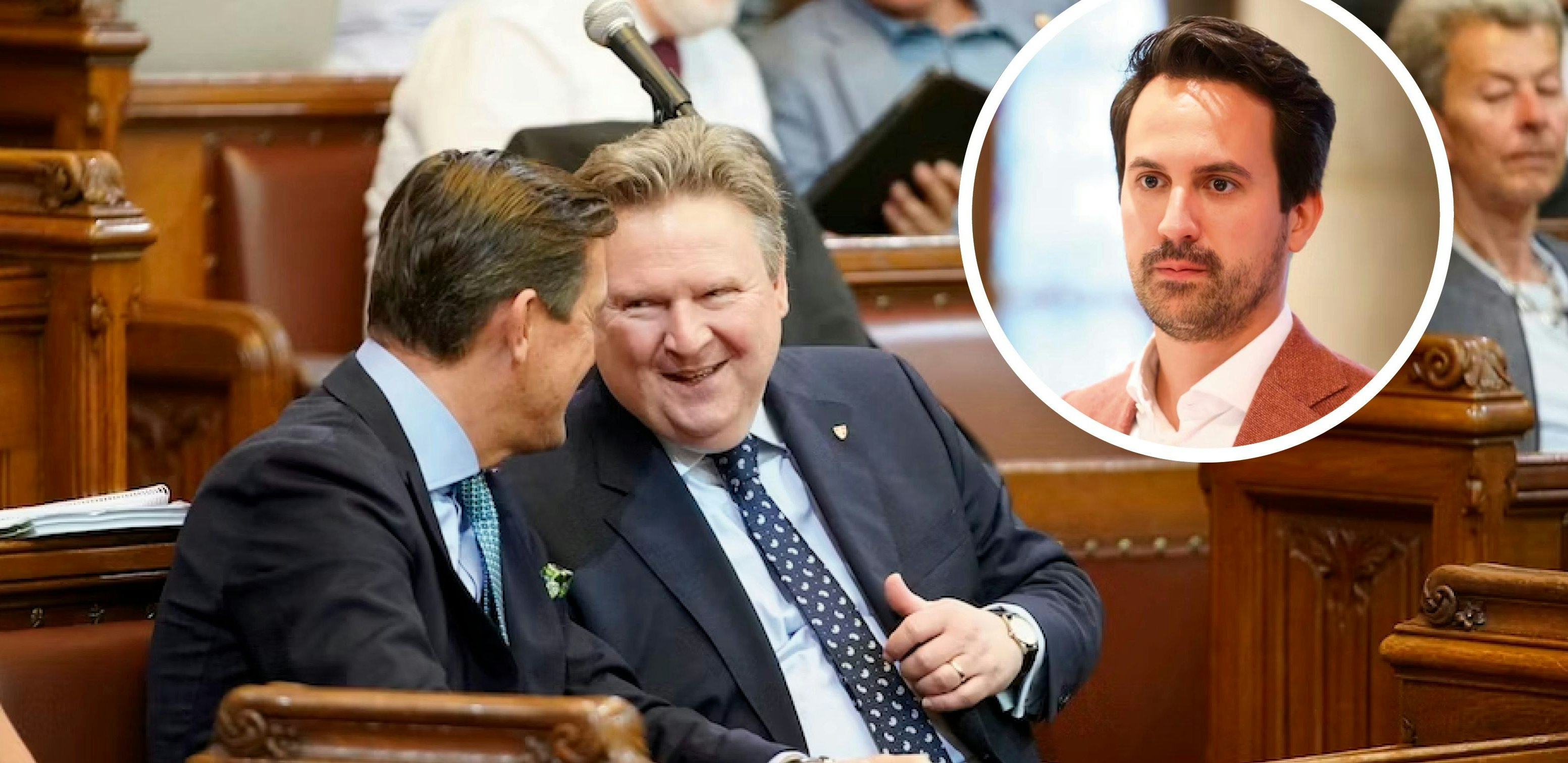 Wirtschaftsstadtrat Peter Hanke und Stadtchef Michael Ludwig wollen an der ORF-Landesabgabe festhalten. Christoph Wiederkehr (Neos) will sie abschaffen.