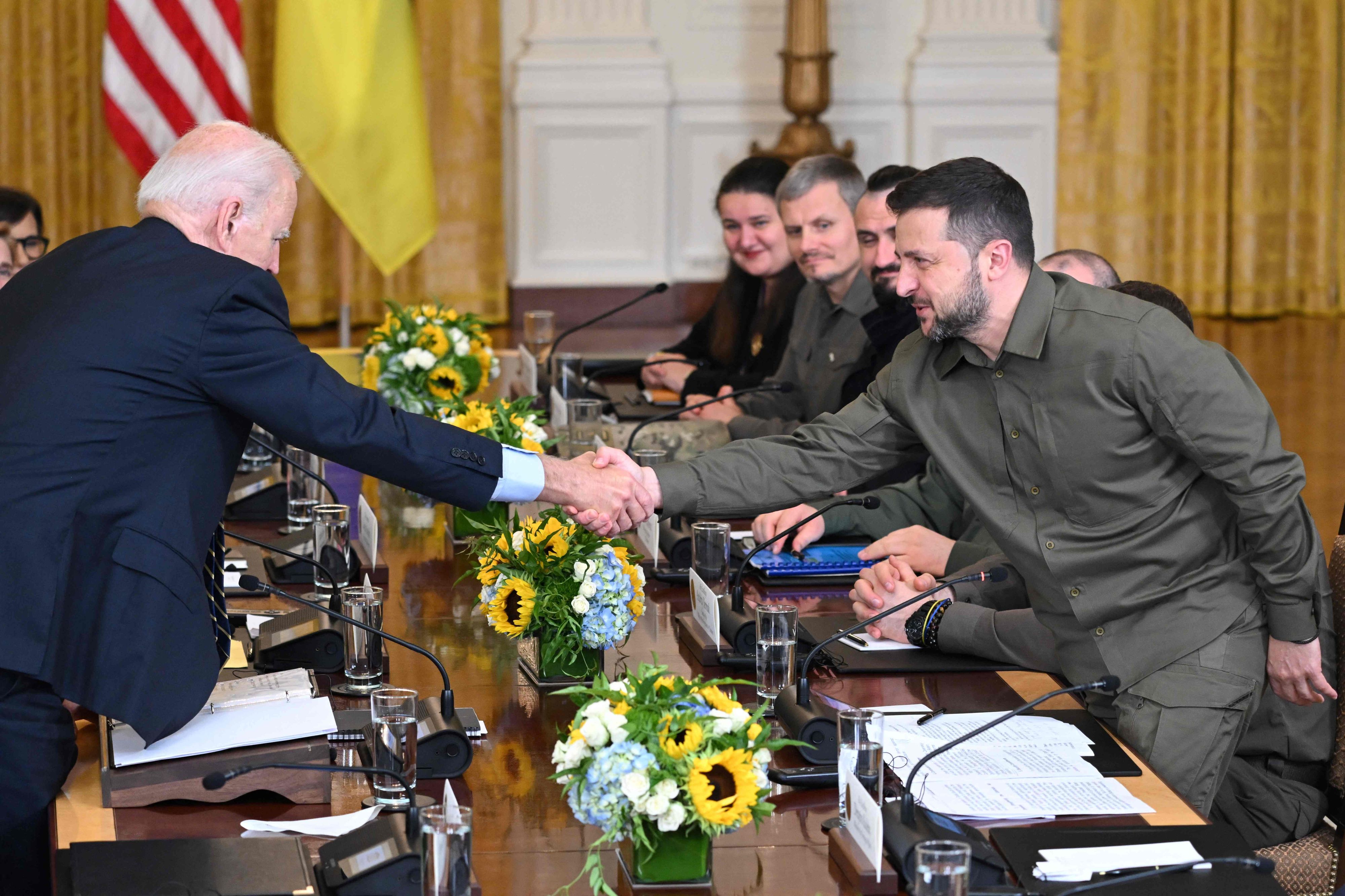 Das neue Militärpaket für die Ukraine enthält Waffen und Ausrüstung im Wert von 197 Millionen Dollar: Joe Biden (links) und Wolodimir Selenski. (21. September 2023)