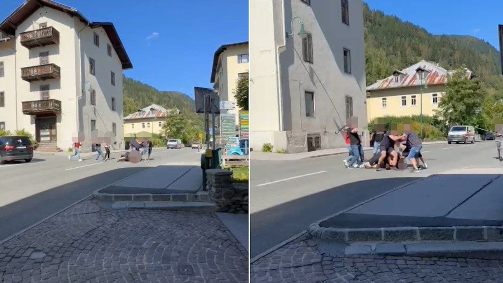 Stange, Schirm – Massenschlägerei in Salzburger Ferienort