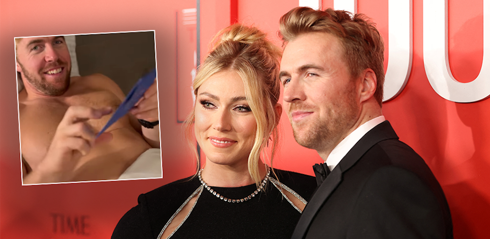 Mikaela Shiffrin überrascht ihren Freund Aleksander Aamodt Kilde. 