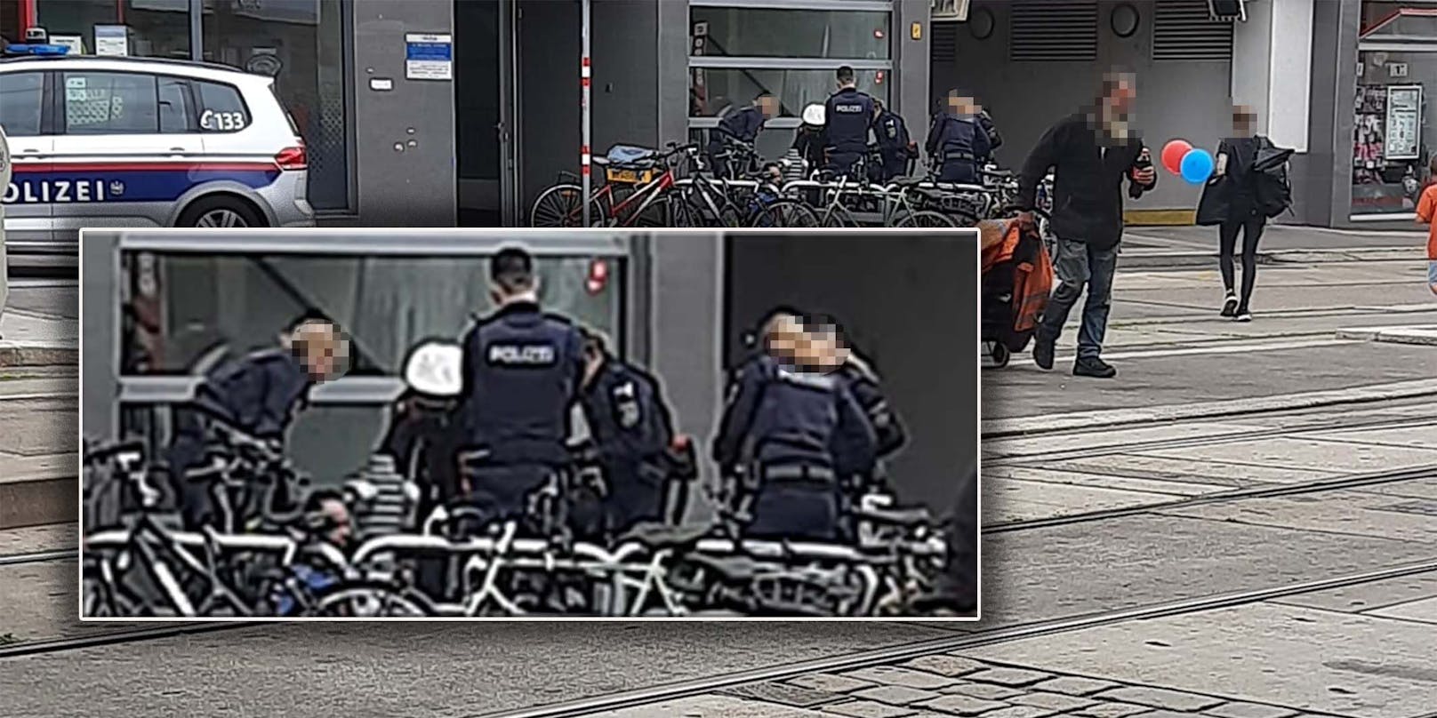 Ein Mann randalierte am Samstagvormittag in einem Wiener Supermarkt.