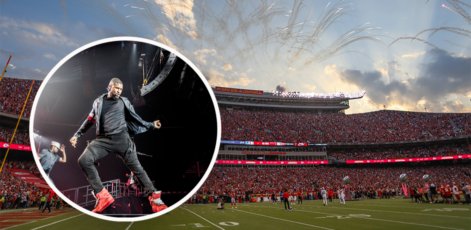 Usher performt beim Super Bowl 2024
