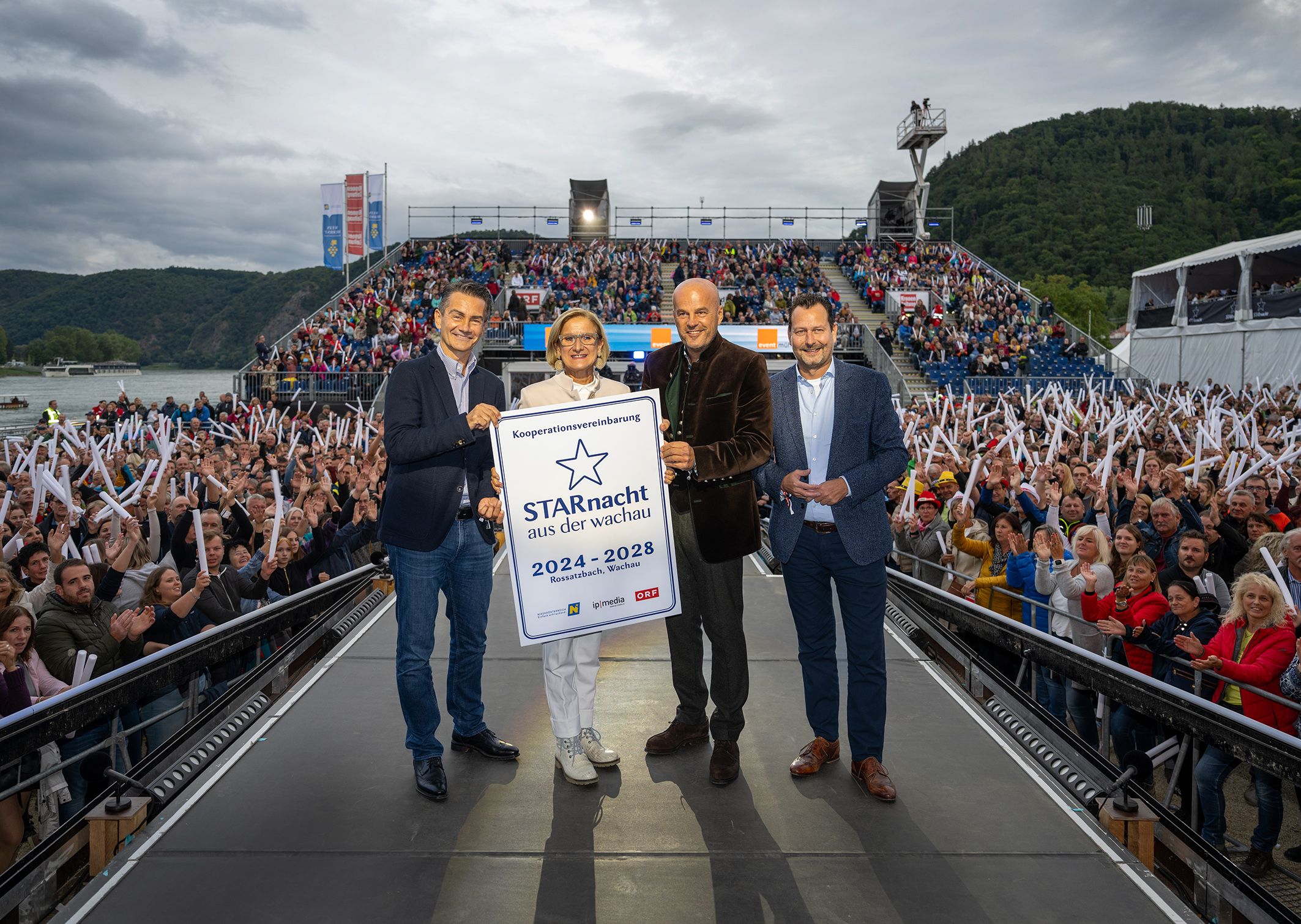 Roland Weißmann, Landeshauptfrau Johanna Mikl-Leitner, Martin Ramusch und Alexander Hofer