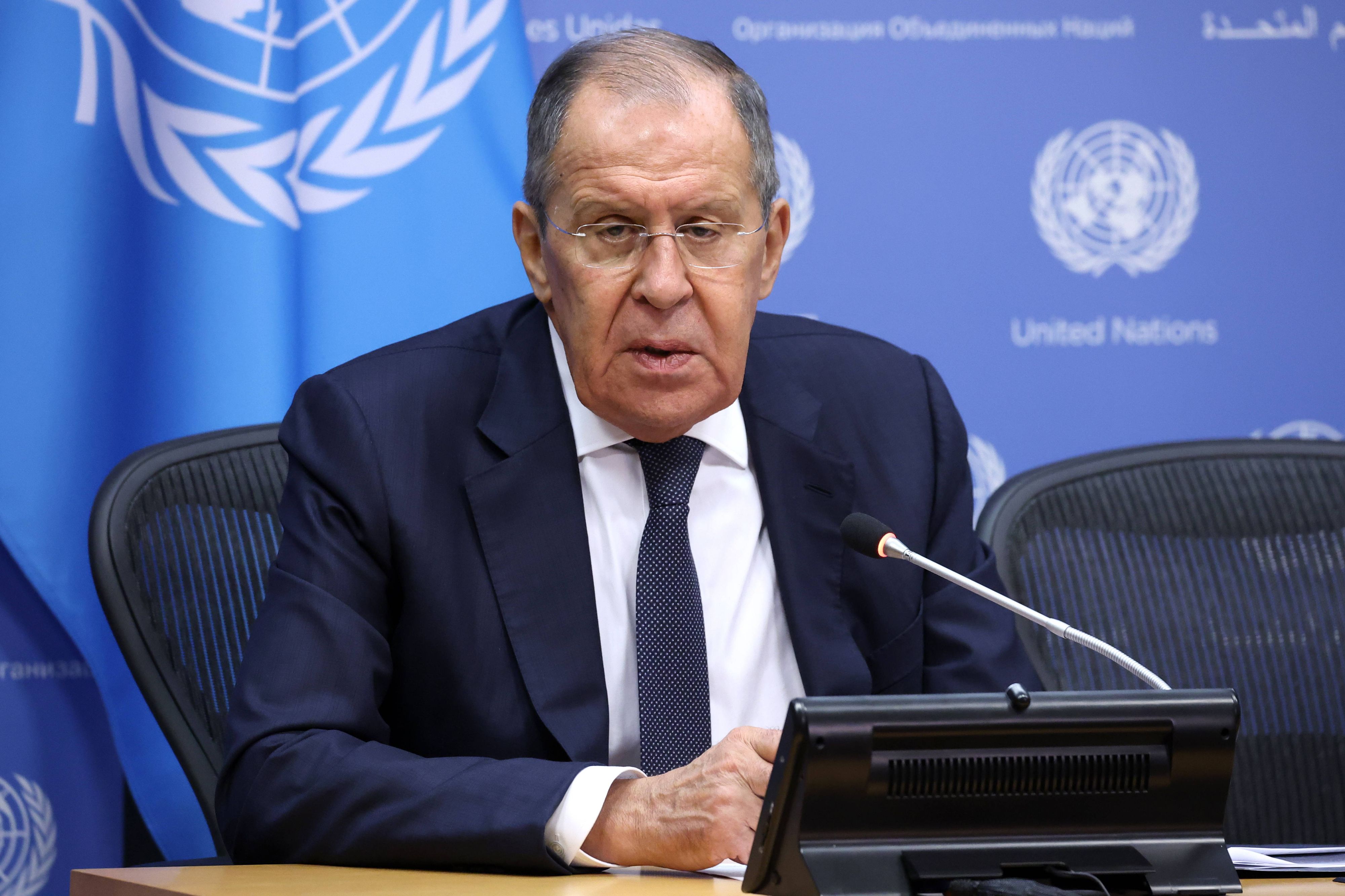 Russlands Außenminister Sergej Lawrow richtig deutliche Worte an den Westen. 