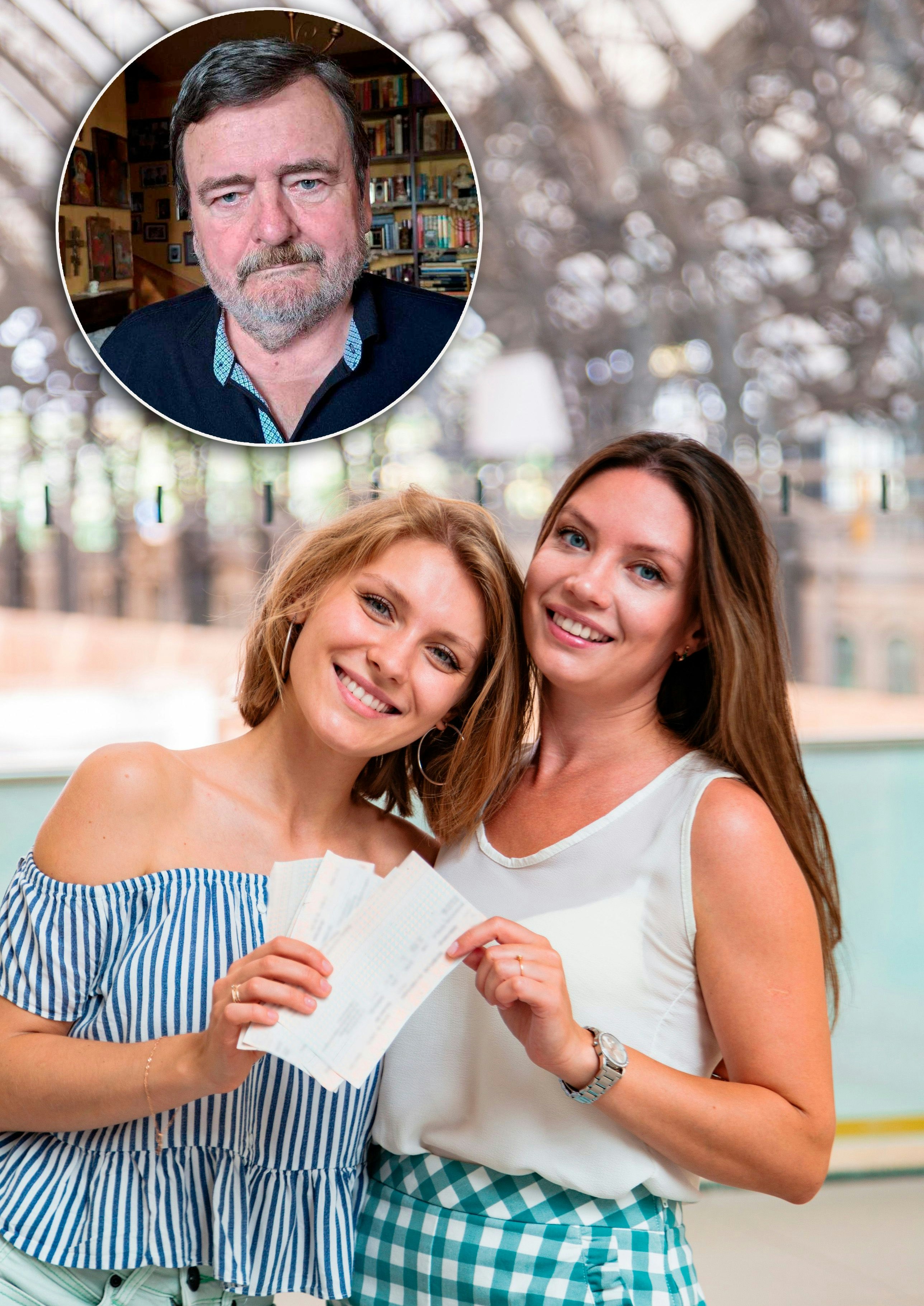 Zwei junge Studentinnen kauften falsche Zugtickets und müssen nun teuer dafür bezahlen. Wolfgang T. (o.) versucht als Opa zu vermitteln.