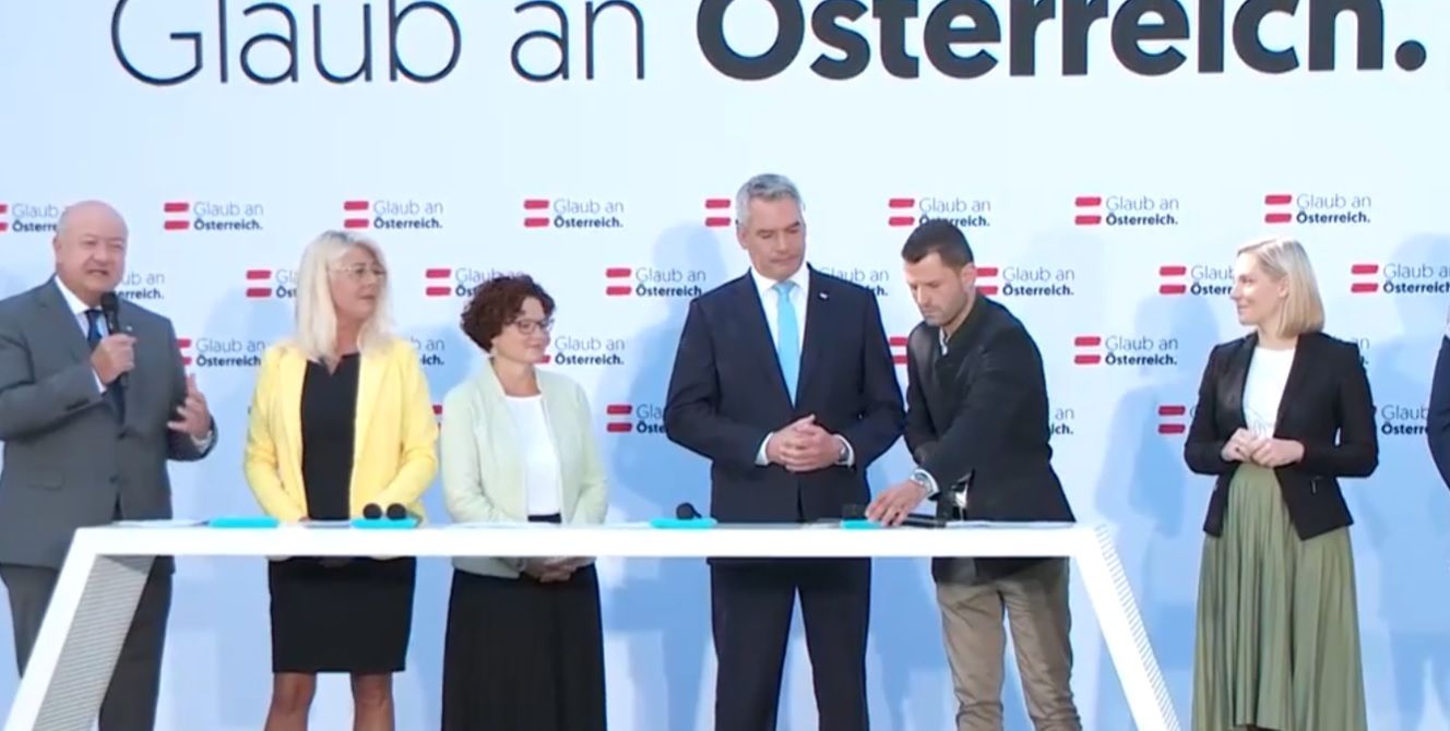 Bundeskanzler Karl Nehammer "glaubt an Österreich"