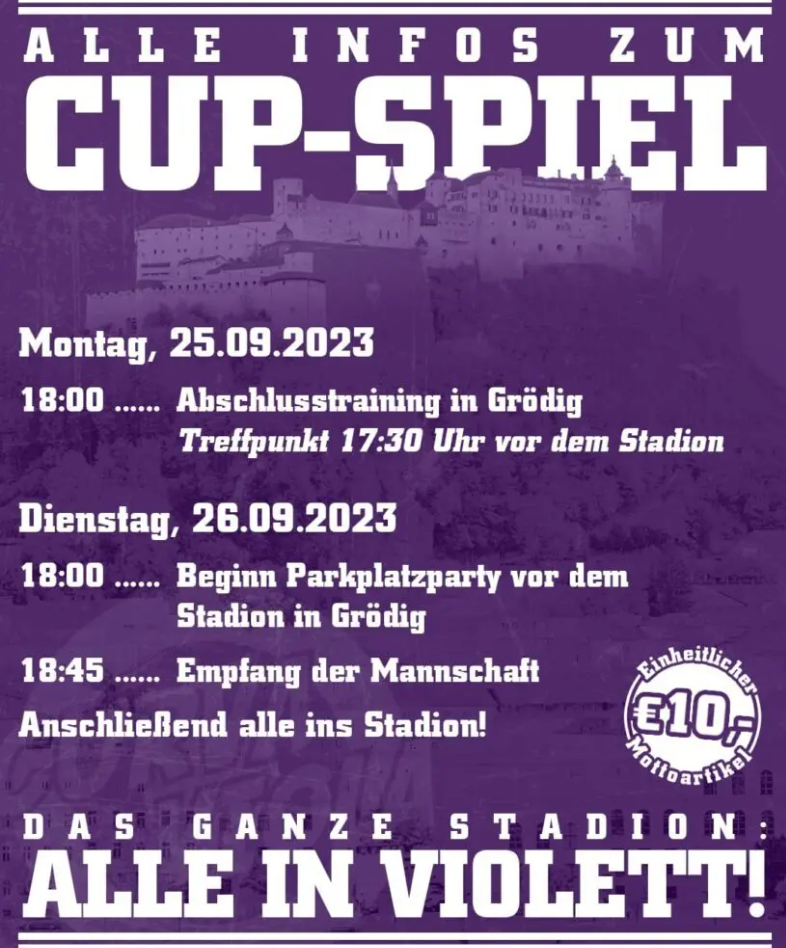 Das Programm beim Derby