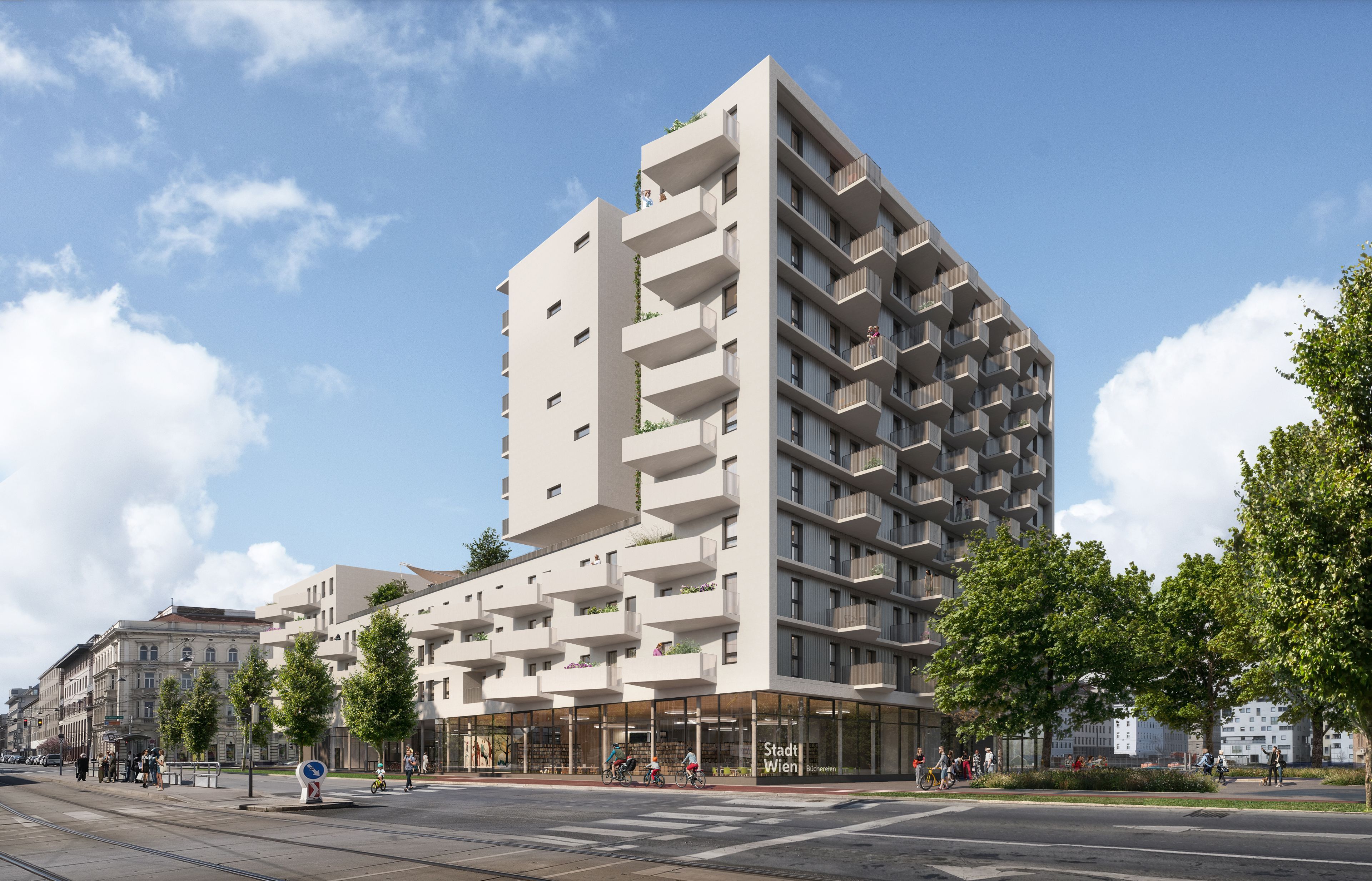 Nun wird Musiker Willi Resetarits die Wohnhausanlage in der Laxenburger Straße 4/4A im Quartier 