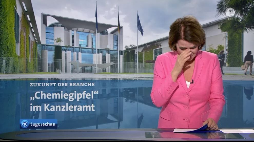 Susanne Daubner schaffte es nicht, die Nachrichten vorzulesen. 