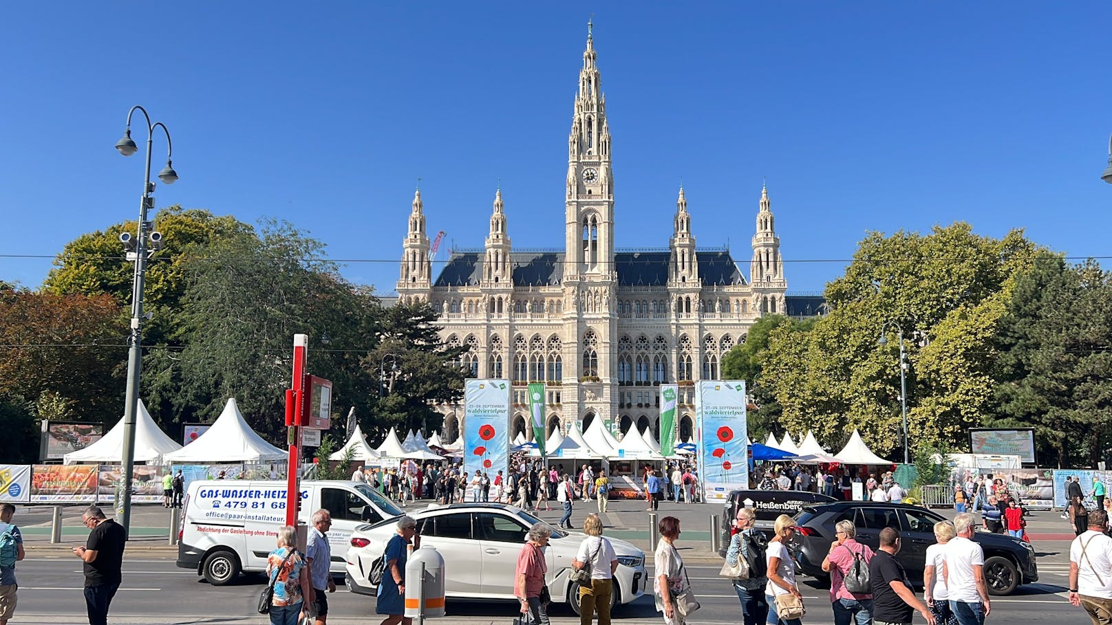 Vom 27. bis 29. September richten sich die Waldviertler vorm Wiener Rathaus ein