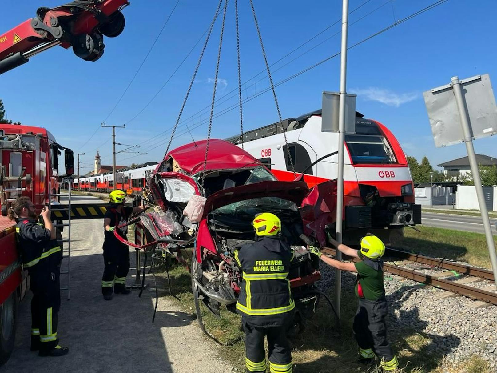 In Maria Ellend kam es am Mittwochvormittag zu einem schweren Unfall.