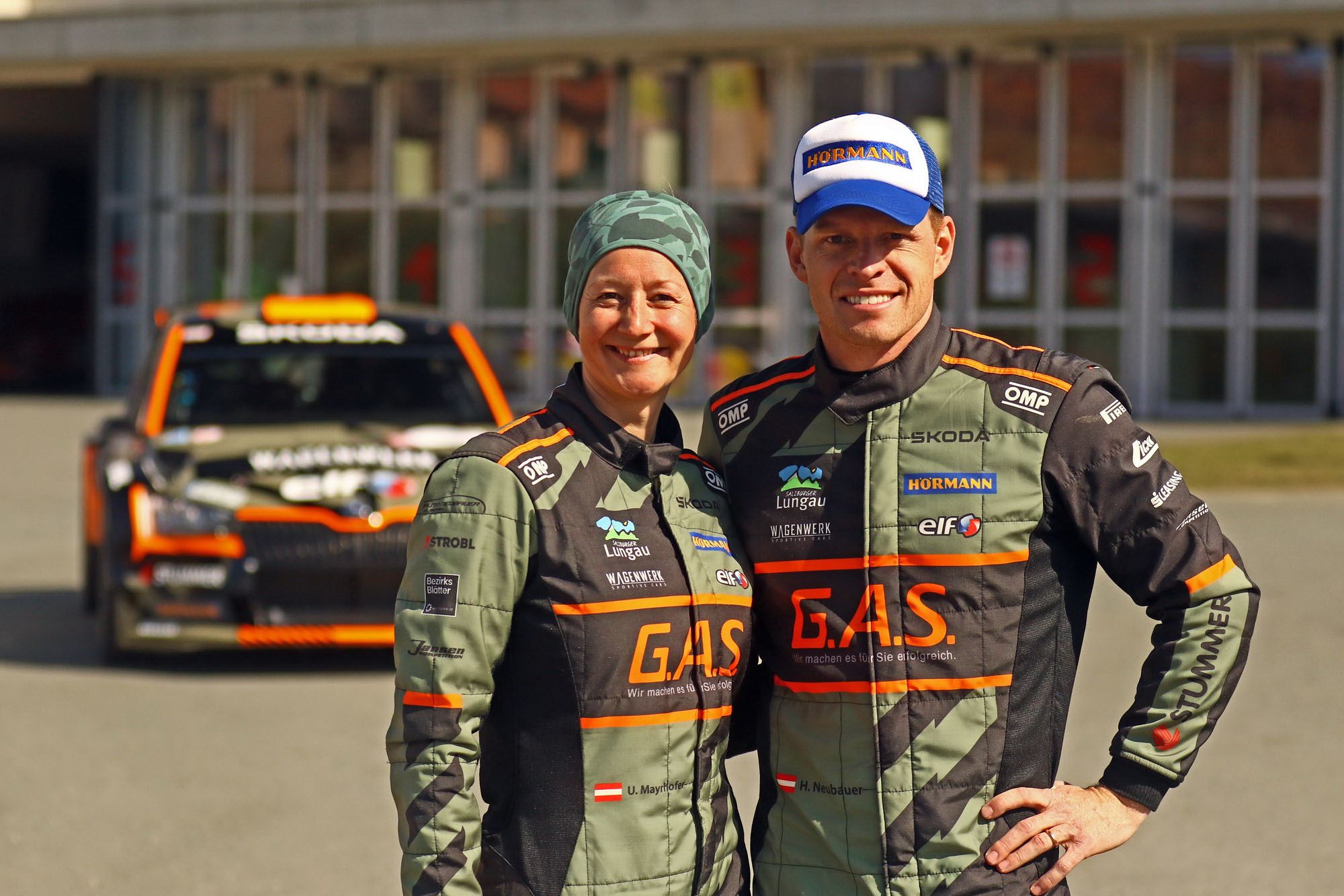Hermann Neubauer und seine Co-Pilotin Ursula Mayrhofer