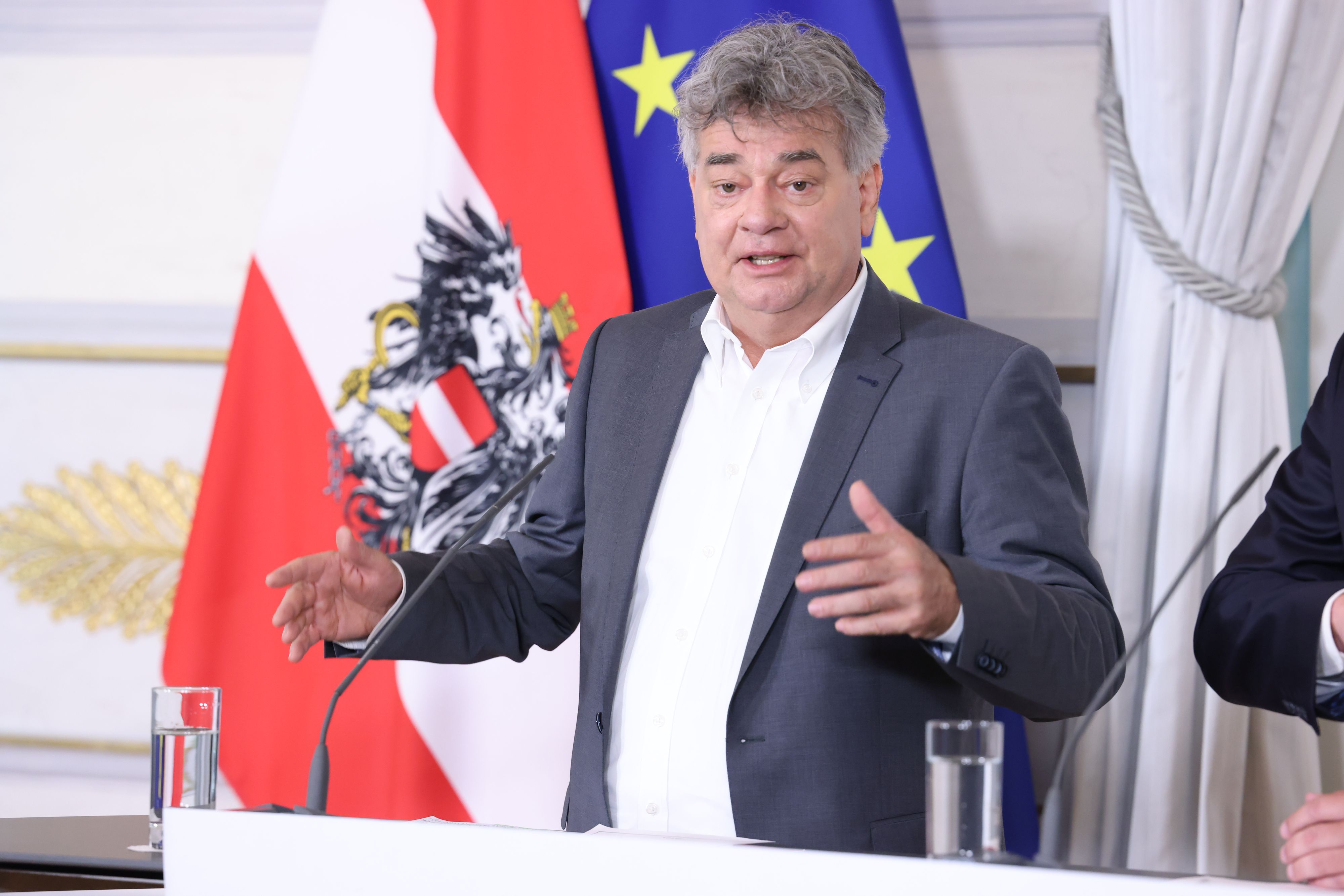 Werner Kogler bezeichnet die Ausführungen von Karl Nehammer als 