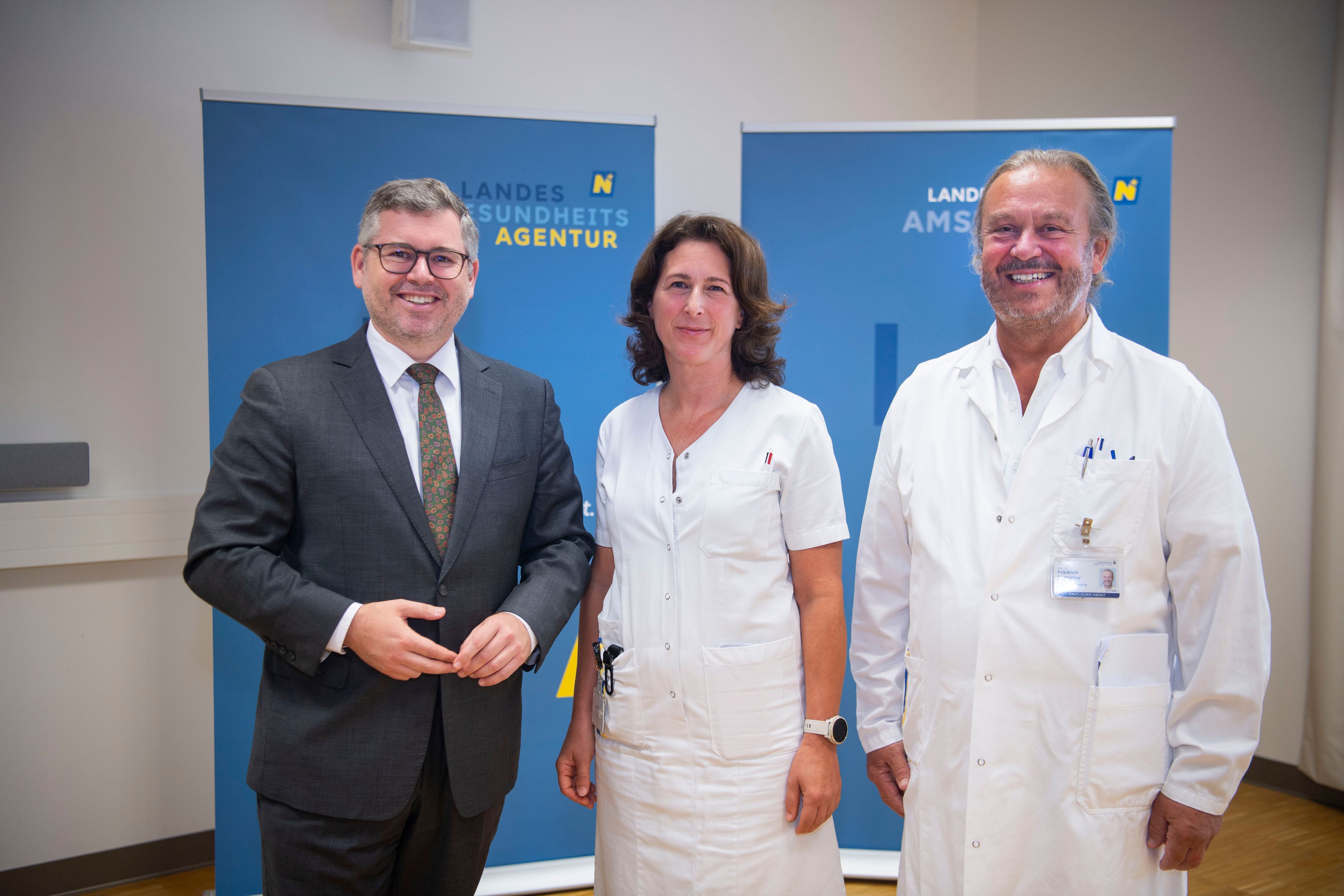 Landesrat Ludwig Schleritzko, OÄ Dr. Petra Pattera, Prim. Dr. Friedrich Schmöller