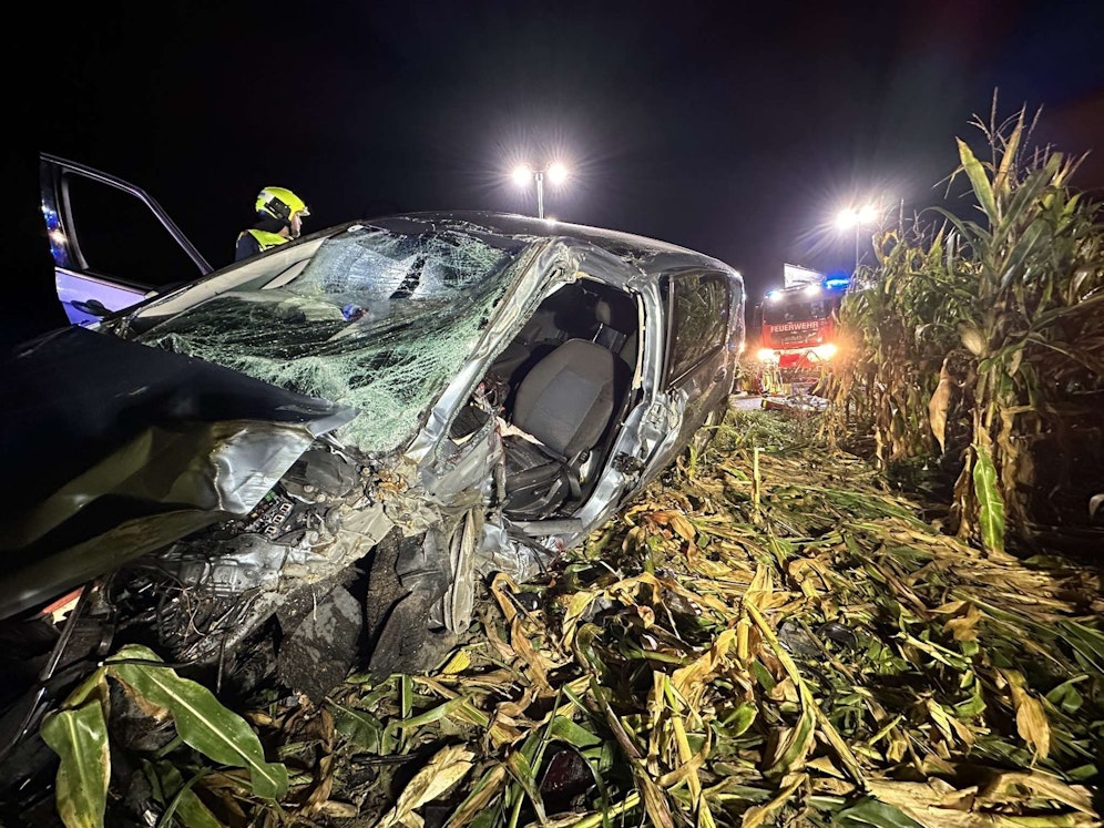 Auto gegen Baum: 3 Verletzte bei Unfall bei Pyhra.