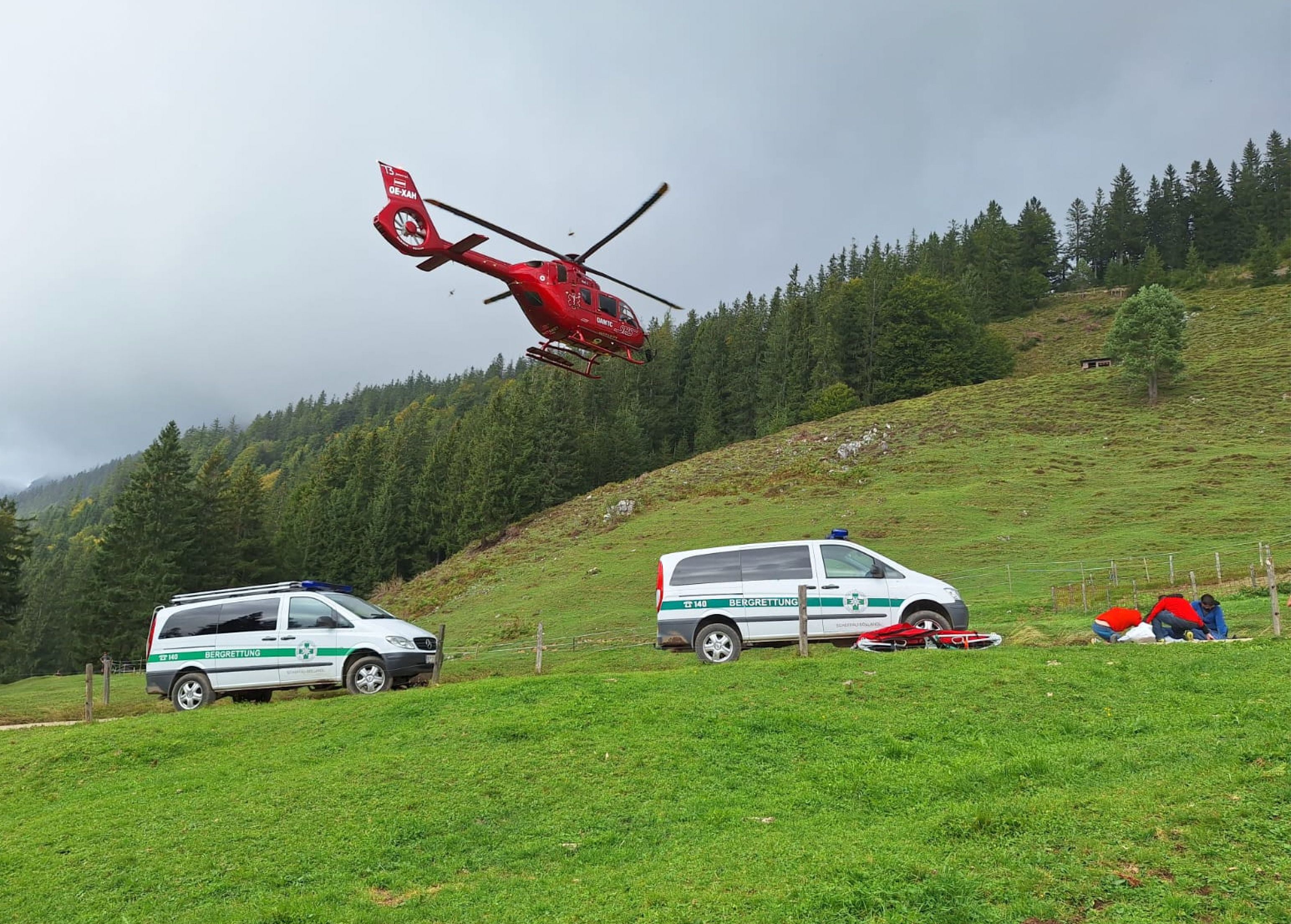 Die beiden Urlauber wurden in das Tal gebracht.