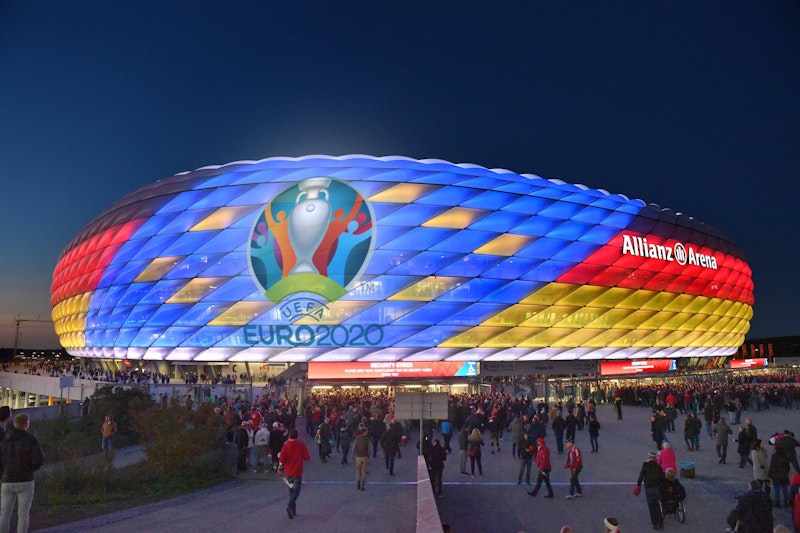  Allianz Arena in München. Zuschauerkapazität: 67.000