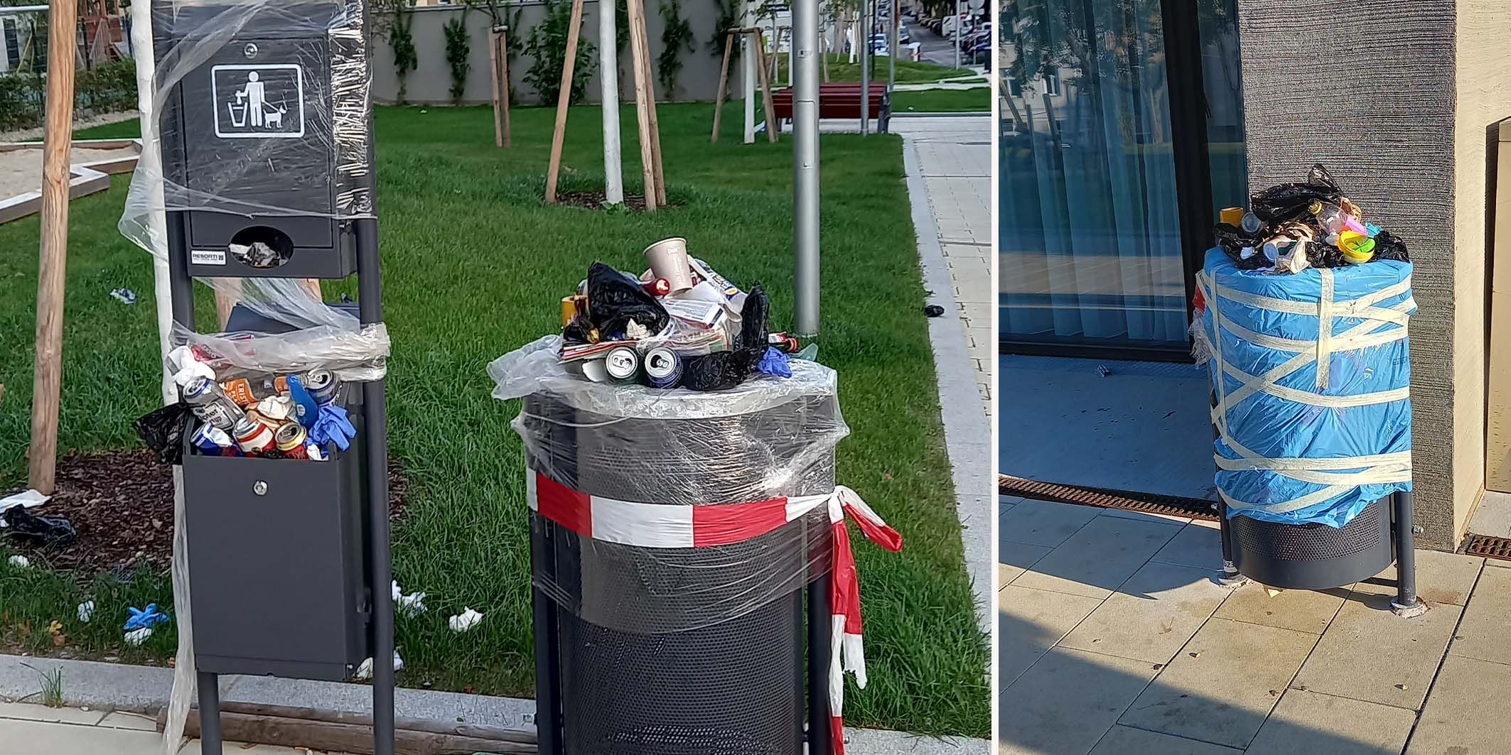 Wohnkomplex in Wien Meidling komplett "zugemüllt".