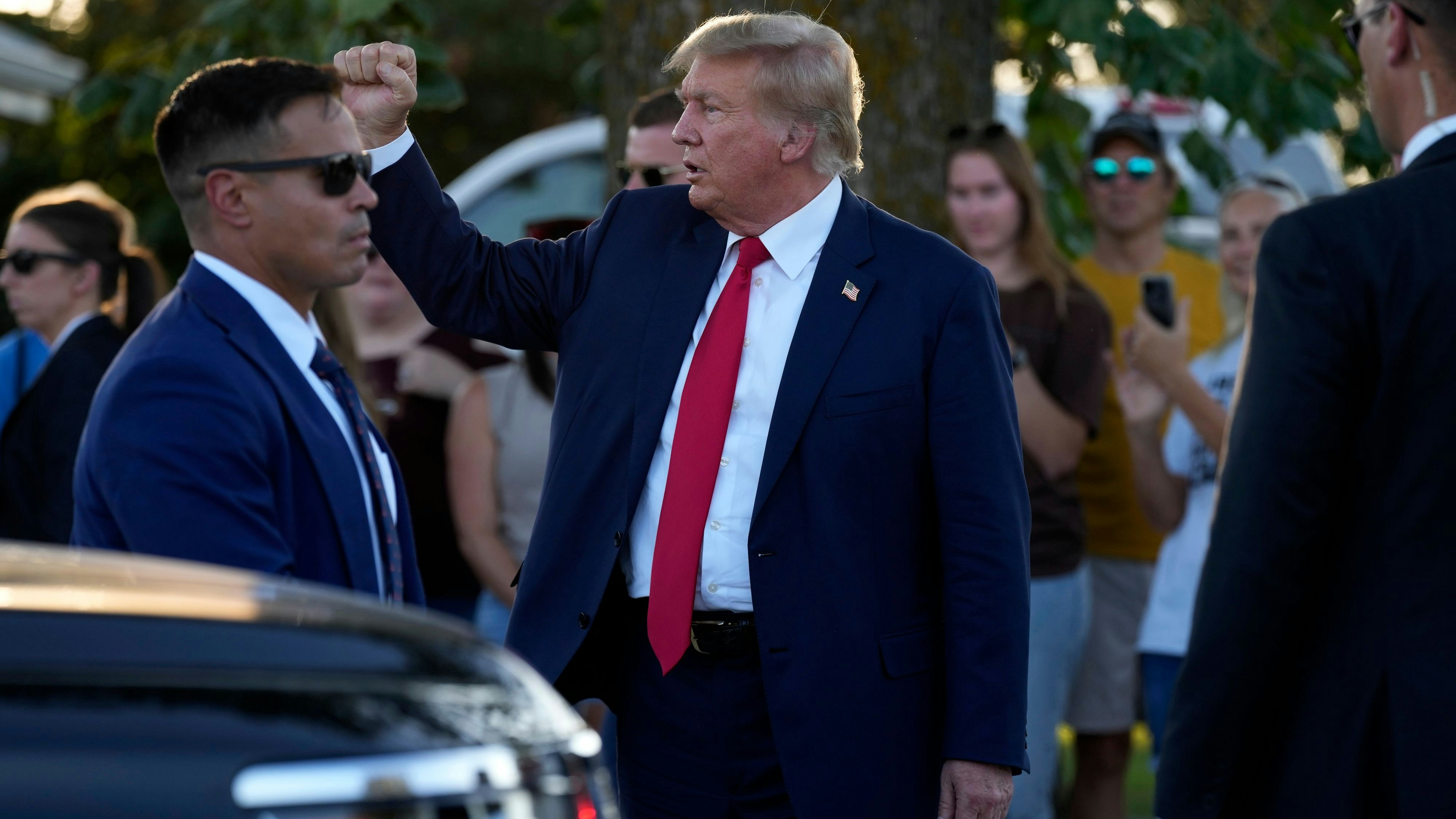 «Ich werde zum Gericht gehen, um für meinen Namen und meinen Ruf zu kämpfen»: Der frühere US-Präsident Donald Trump. 