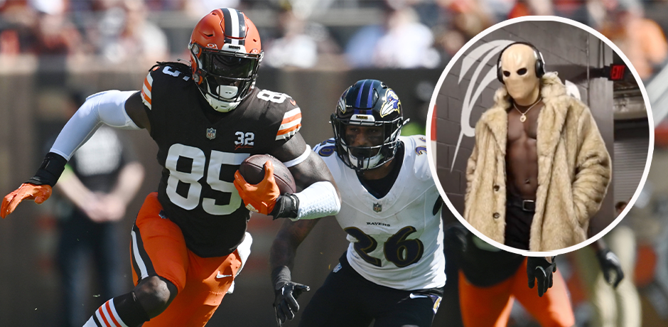 David Njoku sorgte mit seinem Auftritt für Aufsehen.