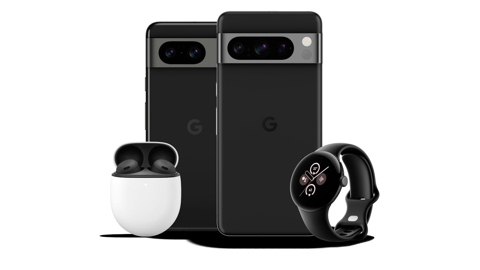 Die beiden neuen Pixel-Smartphones mit den Pixel Buds Pro&nbsp;