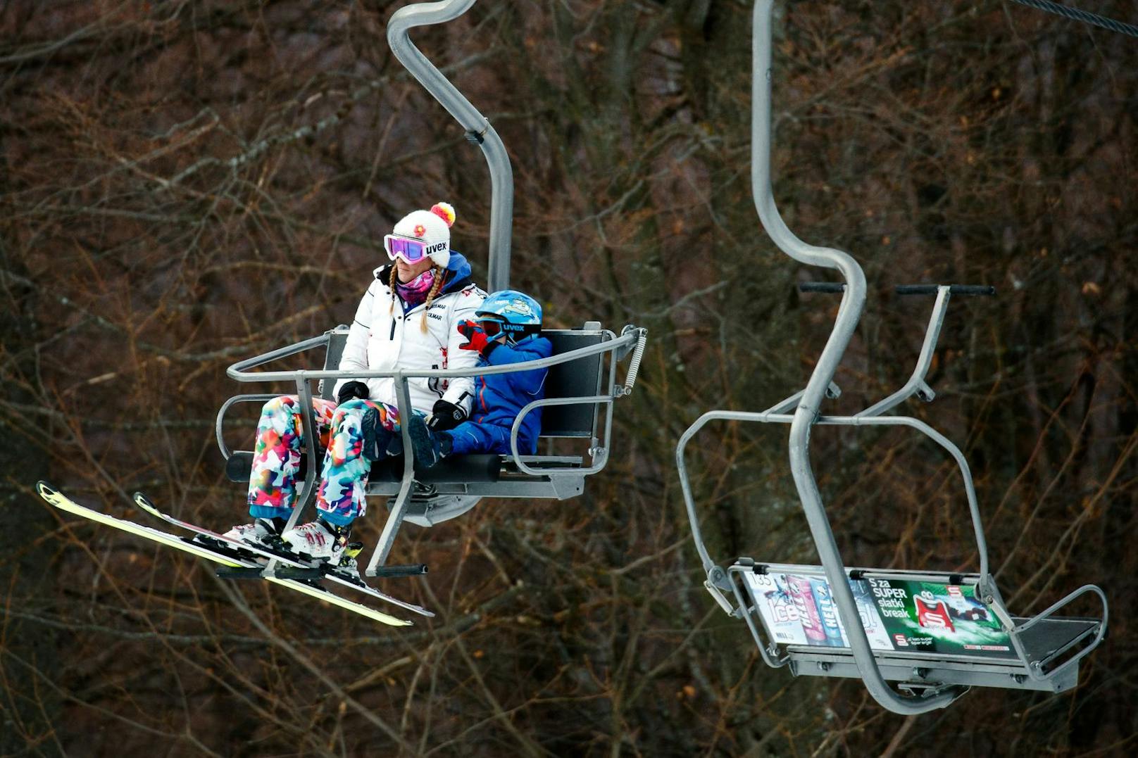 Janica Kostelic mit ihrem Sohn